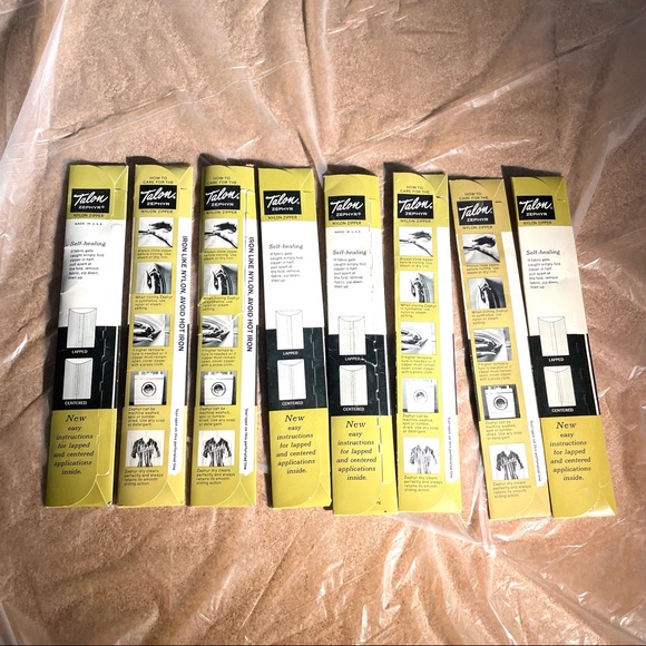 8 Vintage Talon Blouse Dress Neckline Zippers - Picture 5 of 7